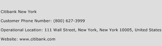 Citibank New York Phone Number Customer Service