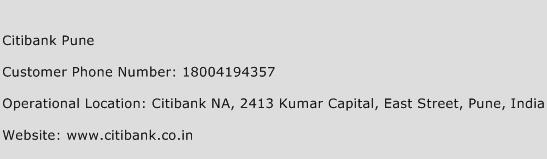 Citibank Pune Phone Number Customer Service