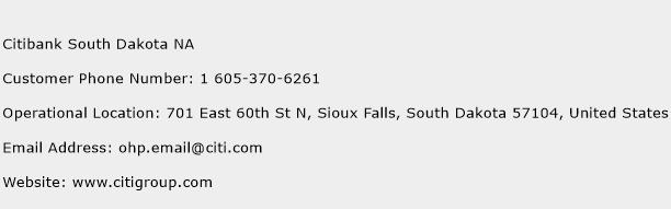 Citibank South Dakota NA Number | Citibank South Dakota NA Customer Service Phone Number ...