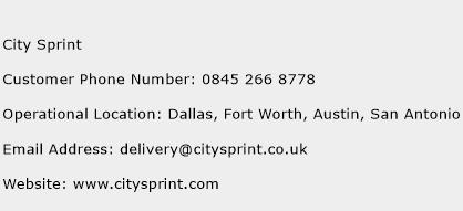 City Sprint Phone Number Customer Service