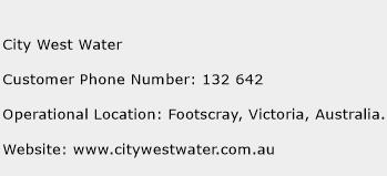 City West Water Phone Number Customer Service
