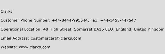 Clarks Phone Number Customer Service