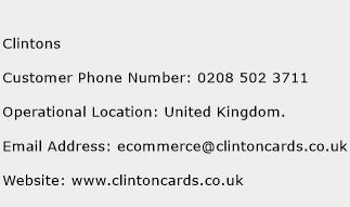 Clintons Phone Number Customer Service