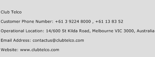 Club Telco Phone Number Customer Service