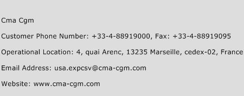 Cma Cgm Phone Number Customer Service
