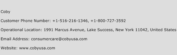 Coby Phone Number Customer Service