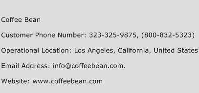 Coffee Bean Phone Number Customer Service