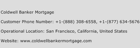 Coldwell Banker Mortgage Phone Number Customer Service