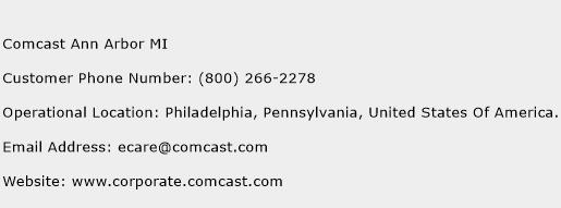 Comcast Ann Arbor MI Phone Number Customer Service