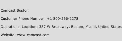 Comcast Boston Phone Number Customer Service