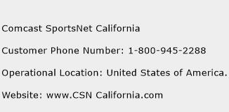 Comcast SportsNet California Phone Number Customer Service