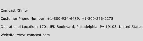 phone number for comcast
