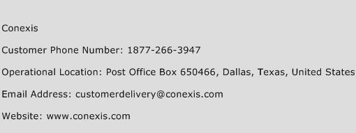 Conexis Phone Number Customer Service