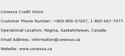 Conexus Credit Union Phone Number Customer Service