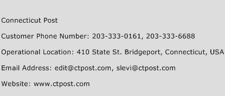 Connecticut Post Phone Number Customer Service