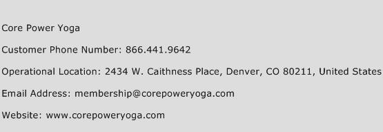 Core Power Yoga Phone Number Customer Service