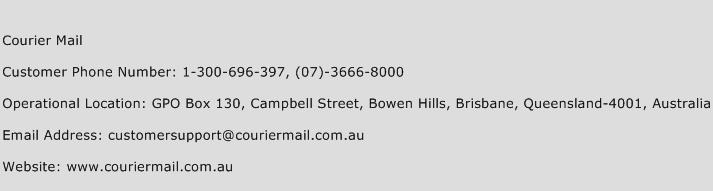 Courier Mail Phone Number Customer Service