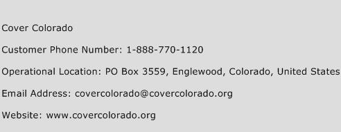 Cover Colorado Phone Number Customer Service