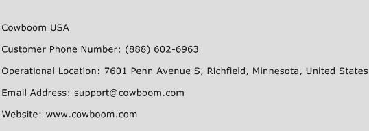 Cowboom USA Phone Number Customer Service