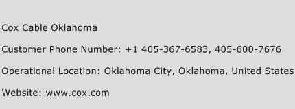 Cox Cable Oklahoma Contact Number | Cox Cable Oklahoma Customer Service