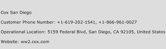 Cox San Diego Phone Number Customer Service