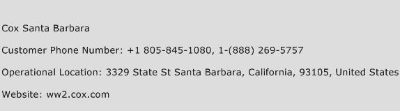 Cox Santa Barbara Phone Number Customer Service