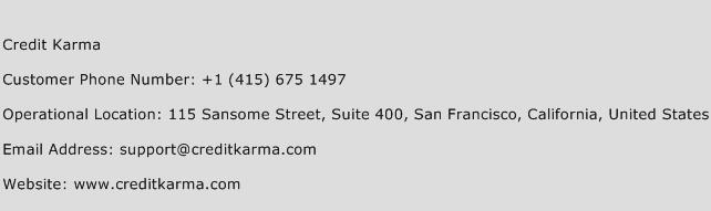 Credit Karma Phone Number Customer Service
