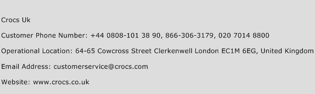 Crocs Uk Phone Number Customer Service