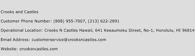 Crooks and Castles Phone Number Customer Service