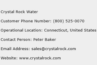 Crystal Rock Water Phone Number Customer Service