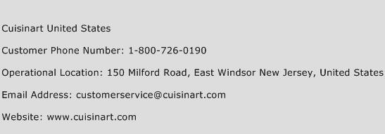 Cuisinart United States Phone Number Customer Service