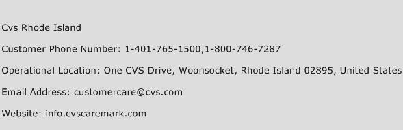 Cvs Rhode Island Phone Number Customer Service