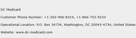 DC Medicaid Phone Number Customer Service