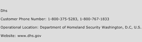 DHS Phone Number Customer Service