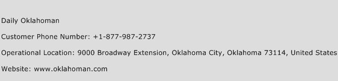 Daily Oklahoman Phone Number Customer Service