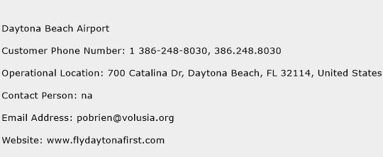 Daytona Beach Airport Phone Number Customer Service