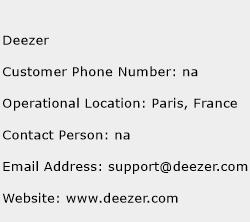 Deezer Phone Number Customer Service