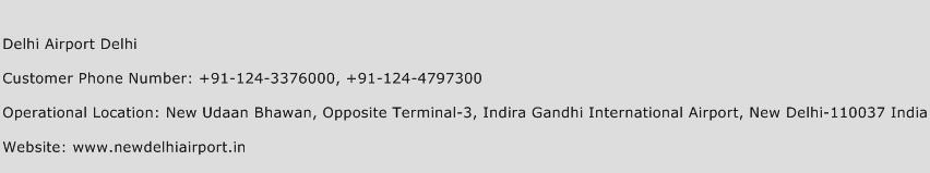 Delhi Airport Delhi Phone Number Customer Service