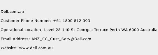 Dell.com.au Phone Number Customer Service