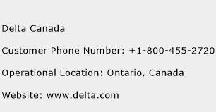 Delta Canada Phone Number Customer Service
