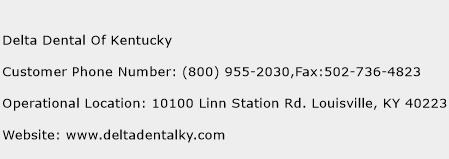 Delta Dental Of Kentucky Phone Number Customer Service