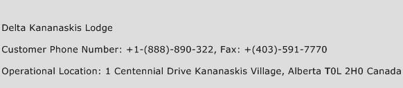 Delta Kananaskis Lodge Phone Number Customer Service