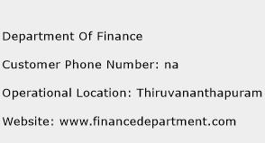 Department Of Finance Phone Number Customer Service