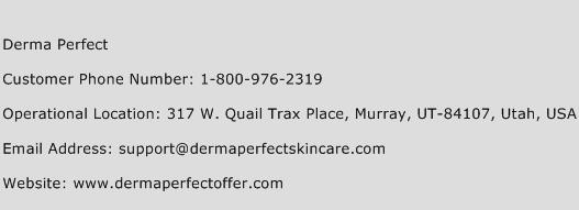 Derma Perfect Phone Number Customer Service