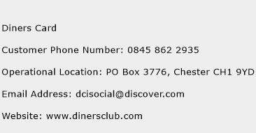 Diners Card Phone Number Customer Service