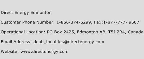 Direct Energy Edmonton Phone Number Customer Service