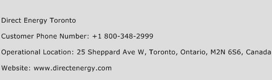 Direct Energy Toronto Phone Number Customer Service