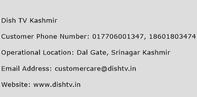 Dish TV Kashmir Phone Number Customer Service