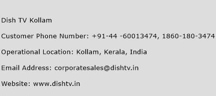 Dish TV Kollam Phone Number Customer Service