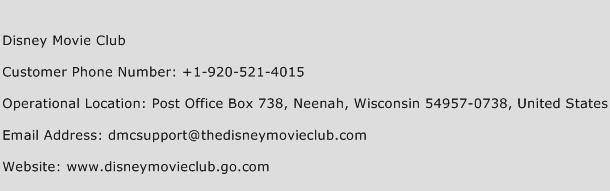Disney Movie Club Phone Number Customer Service
